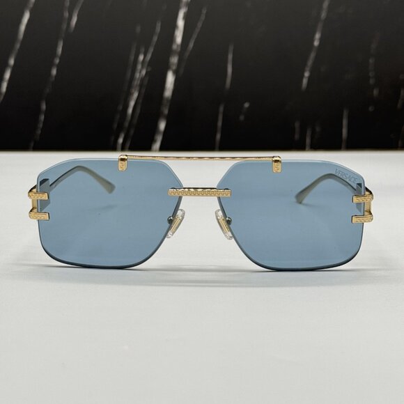 NEW MOD 2275 1002/80 VERSACE WOMEN SUNGLASSES VE2275 100280 BLUE VE2275 1002/80 - Picture 1 of 10